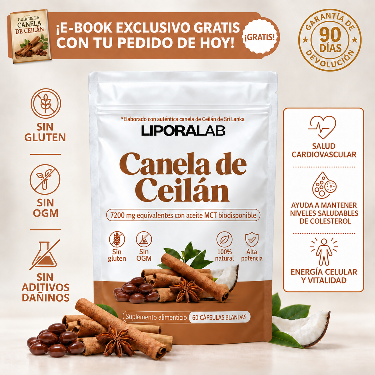 LIPORALAB | SOFTGELS CANELA